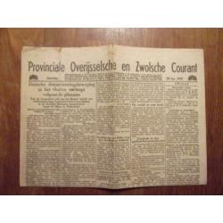 2x WO II. Prov. Overijsselsche en Zwolsche Courant 20. Jan.
