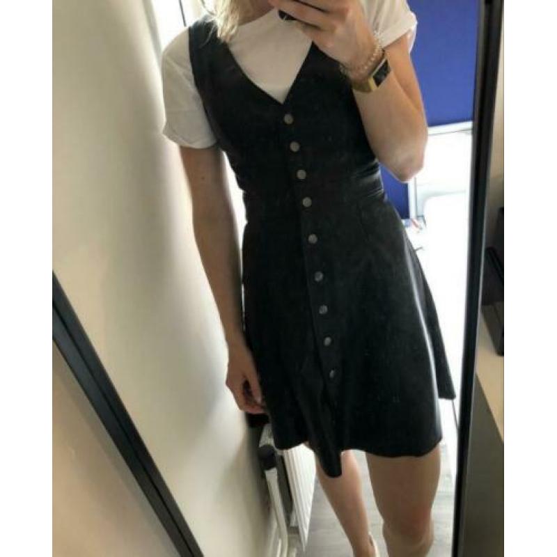Leren jurk met knopen Mango maat XS - NIEUW!