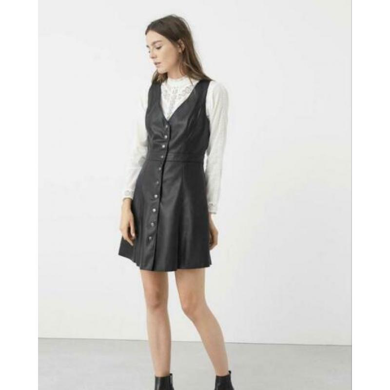 Leren jurk met knopen Mango maat XS - NIEUW!