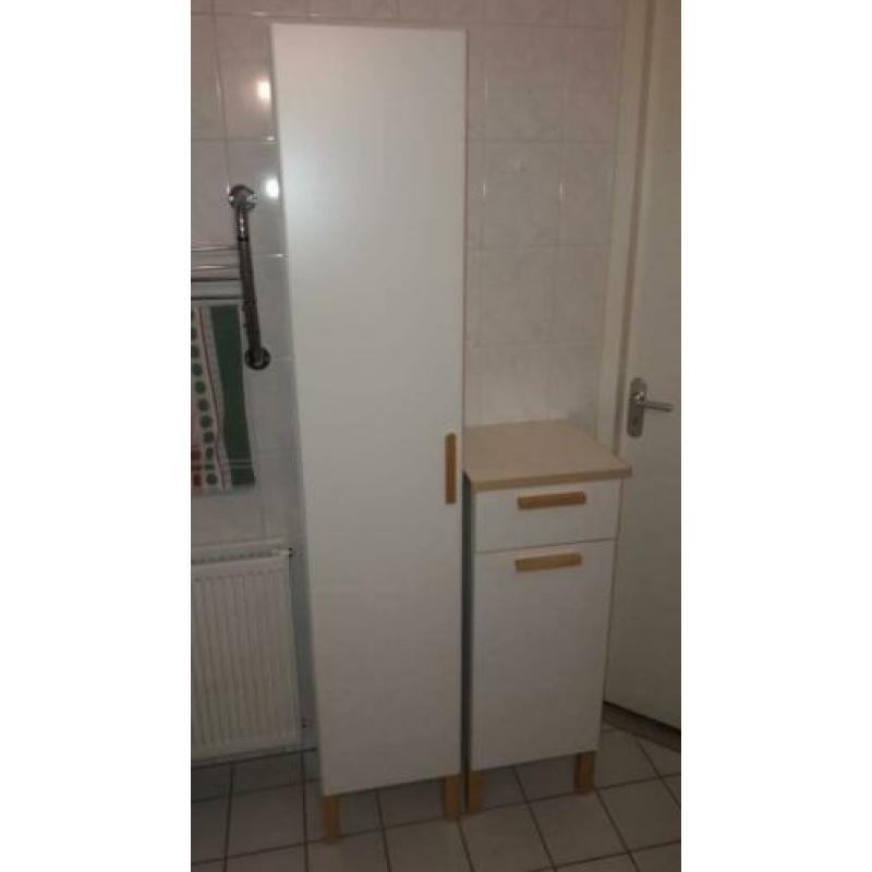 Wastafel onderkast met 2 losse staande kasten