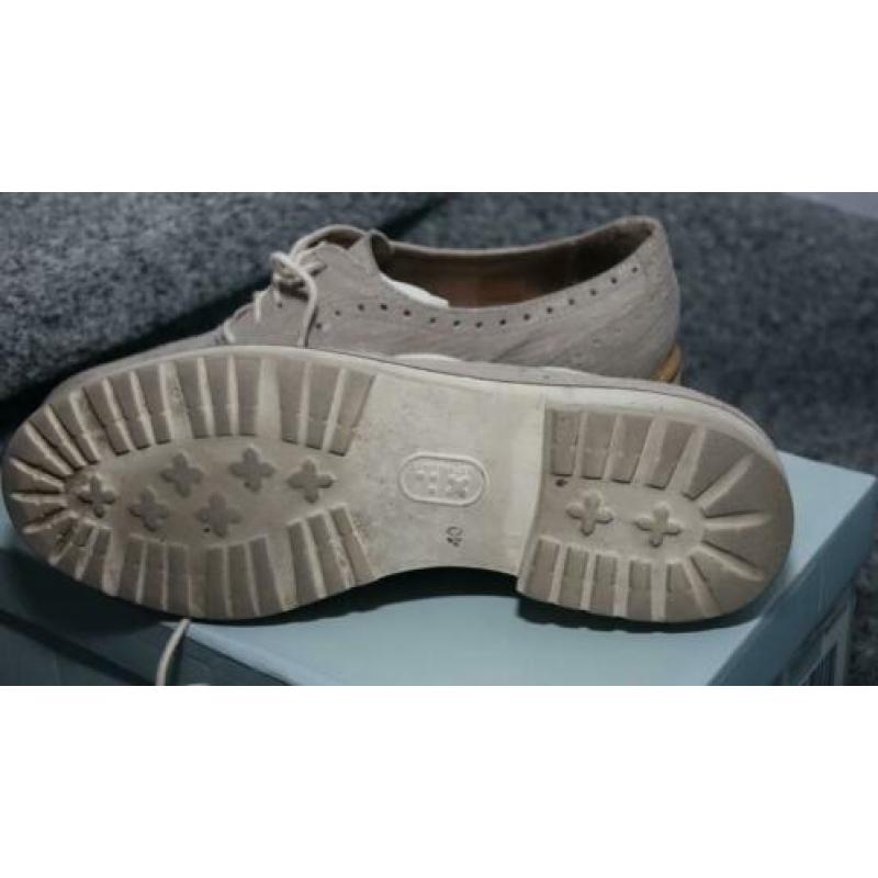 grijze echt leren schoenen van MANFIELD