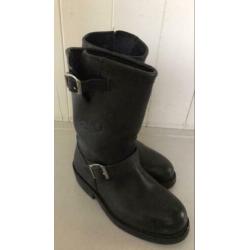 Sancho zwarte leren biker boots maat 36