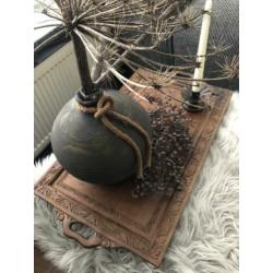 Mooi bewerkt houten dienblad