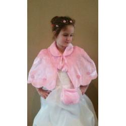 146-152 roze bruidsmeisjesjurk feestjurk kinderbruidskleding