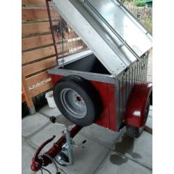 Te koop Bagagewagentje met nieuwe draag beugels 110L 80B 53D