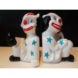 Set boekensteunders beeldjes clown 15cm !