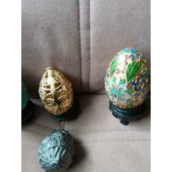 Mooie Chinese cloisonne eieren
