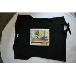 Vintage ha dgemaakt t shirt NIEUW! EEN MAAT
