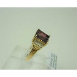 Ring goud granaat en edelstenen / Z6251
