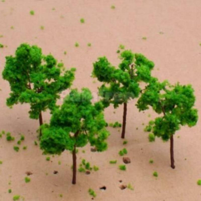 MBO - 5 loofbomen donker groen 6cm hoog (388)