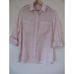 Mooie pastelroze blouse maat 36