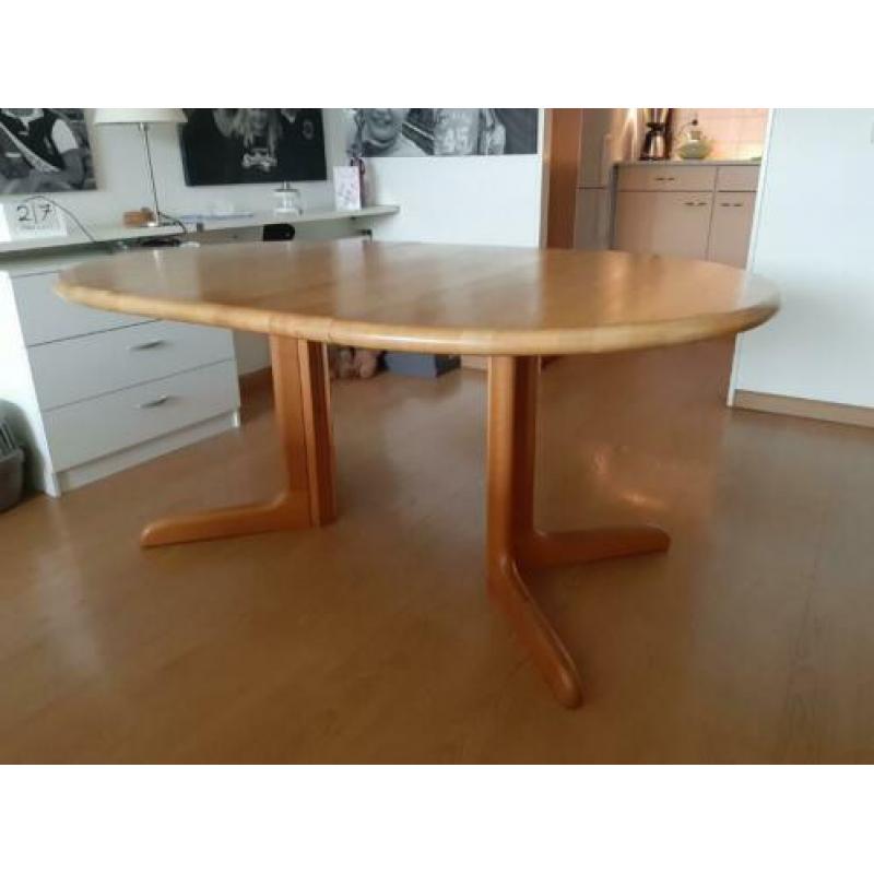 Blank massief eiken uitschuifbare design tafel