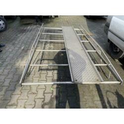 RvS imperiaal ford transit extra hoog dak+deurlader