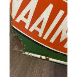 Singer emaille reclame bord 1933