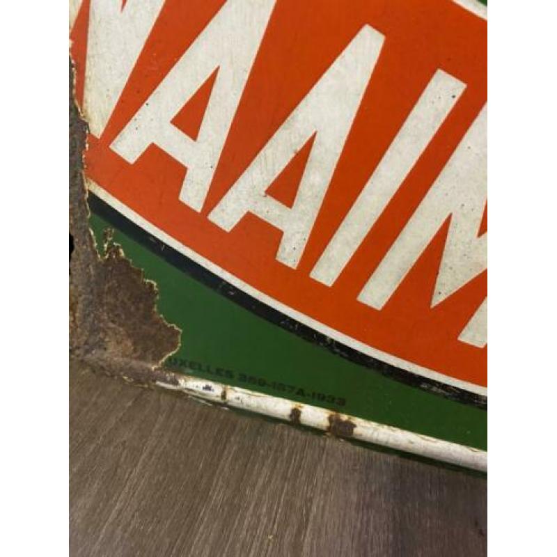 Singer emaille reclame bord 1933
