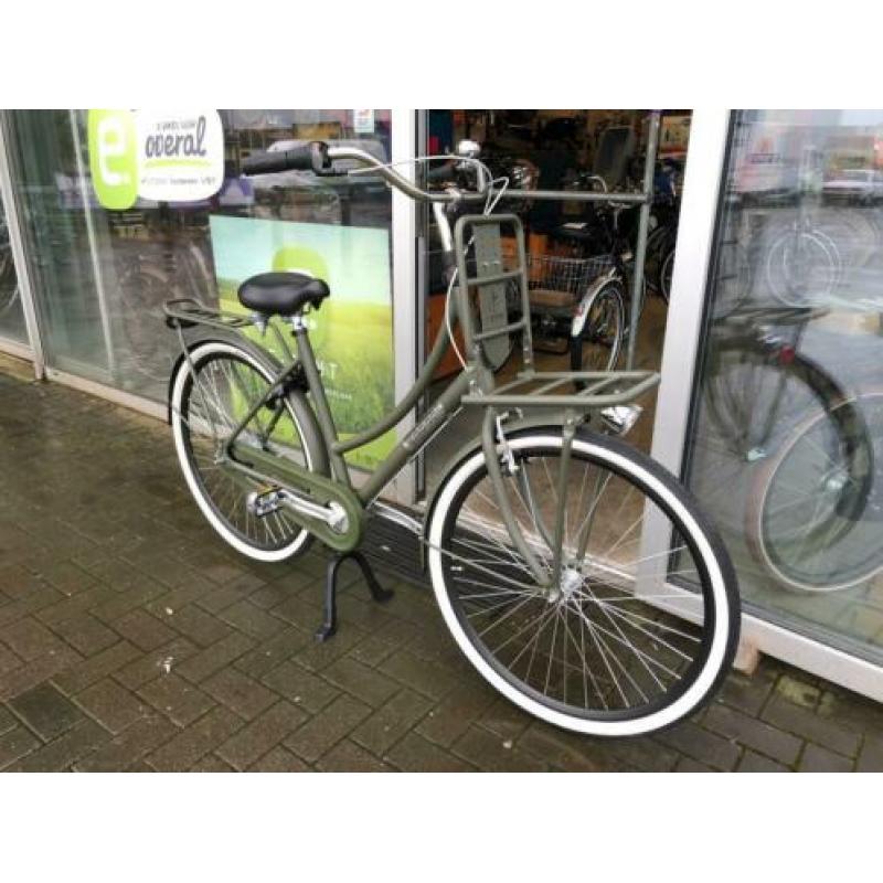 Fietsmaster popal prestige n7 army mat groen transportfiets