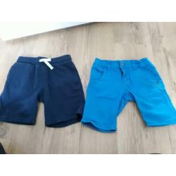 2 korte broeken draagmaat 110 name it en h&m