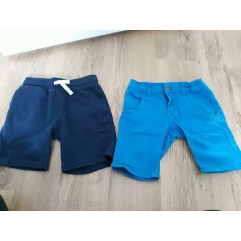 2 korte broeken draagmaat 110 name it en h&m