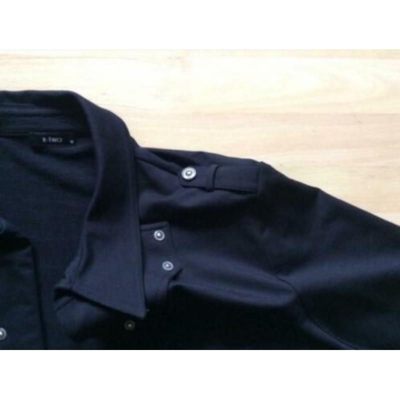 X-Two zwart vest met sierknopen mt 56/58 nieuw