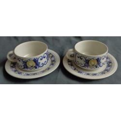 VILLEROY & BOCH CADIZ 2x thee kop en schotel H5,5xO9cm 20cl