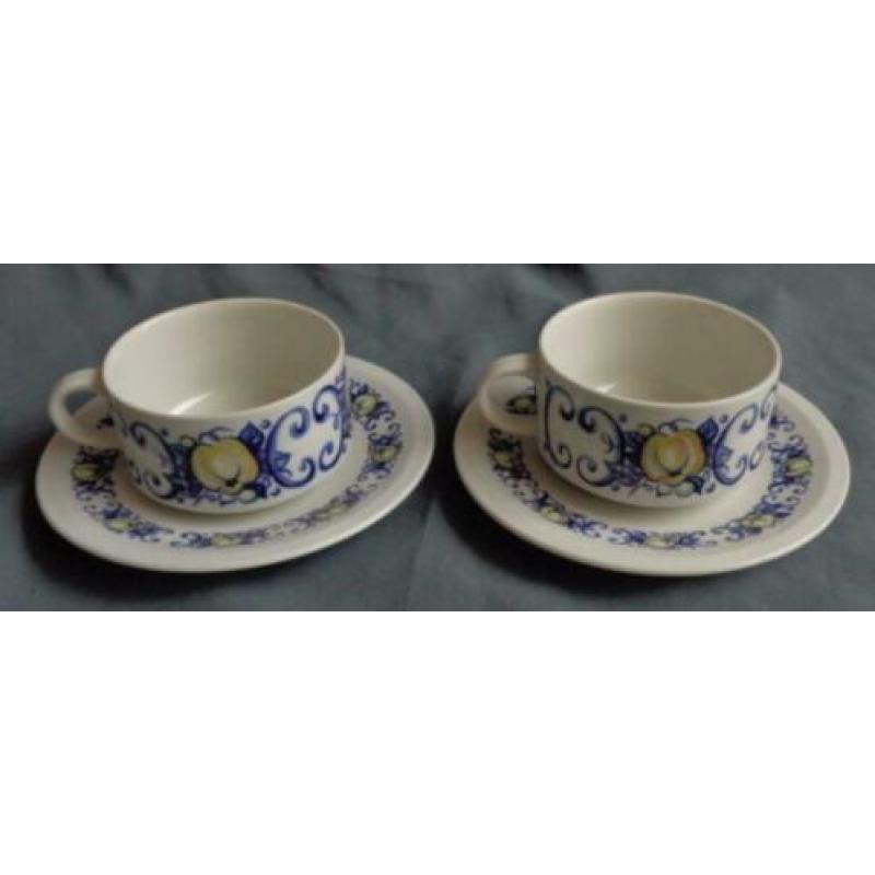 VILLEROY & BOCH CADIZ 2x thee kop en schotel H5,5xO9cm 20cl