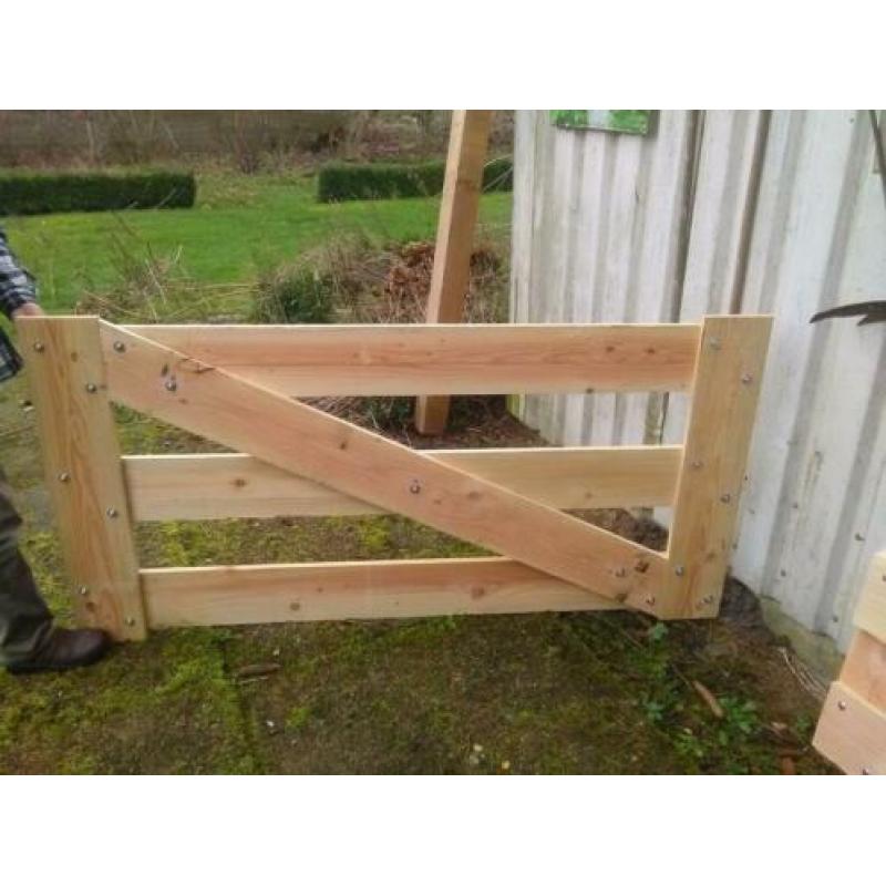 Nieuw Douglas landhek / weidehek 4 meter breed