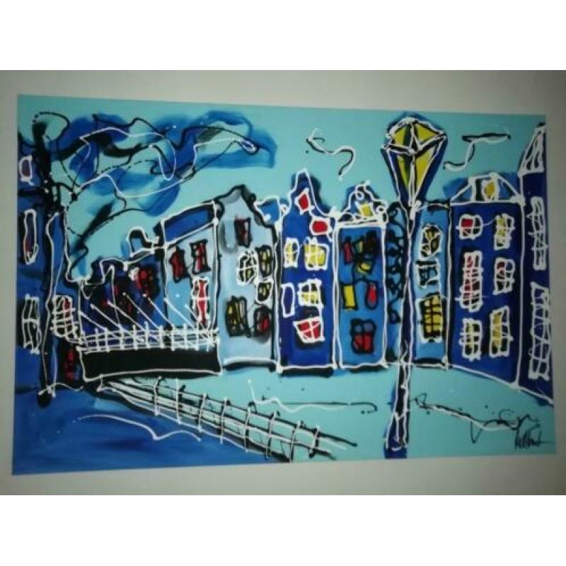 Originelen werken Rick Triest Acryl op kwaliteit doek (kan z