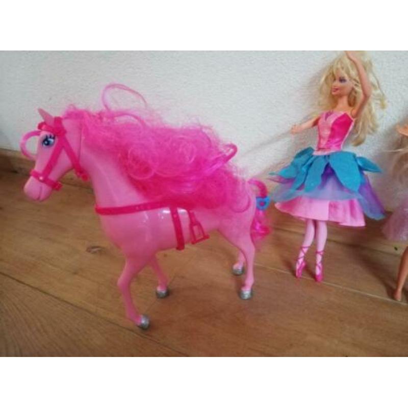 Barbie poppen / paard / kleertjes