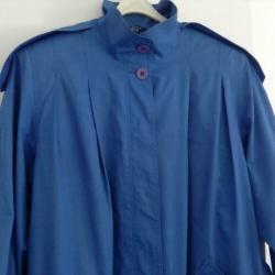 vintage (regen)jas met schoudervulling+epauletten, jaren 80