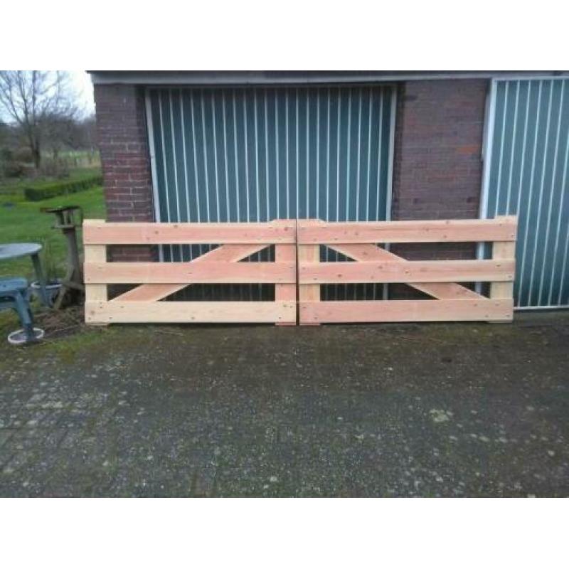 Nieuw Douglas landhek / weidehek 4 meter breed