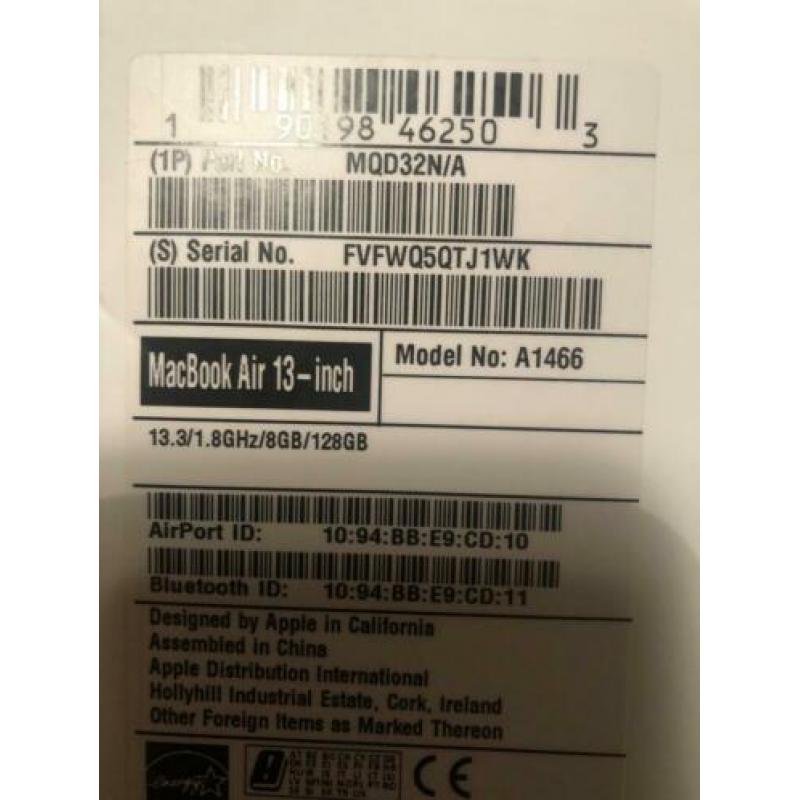 Mooie Macbook Air incl garantie