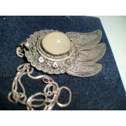 Zilveren oude Indonesische royale kettinghanger hanger
