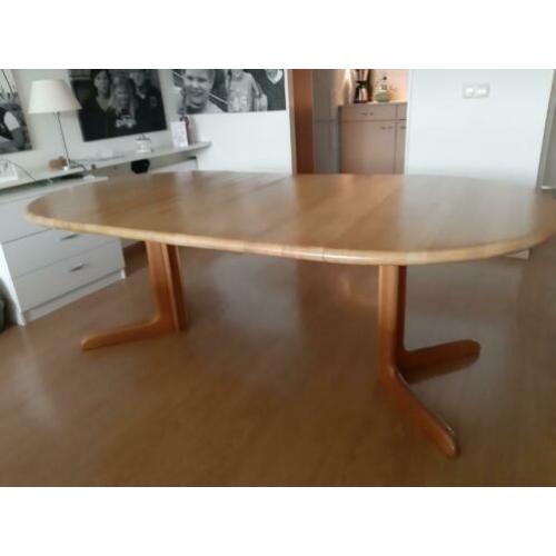 Blank massief eiken uitschuifbare design tafel