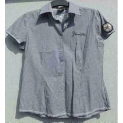 GAASTRA zwart/wit pepita ruit blouse mt L