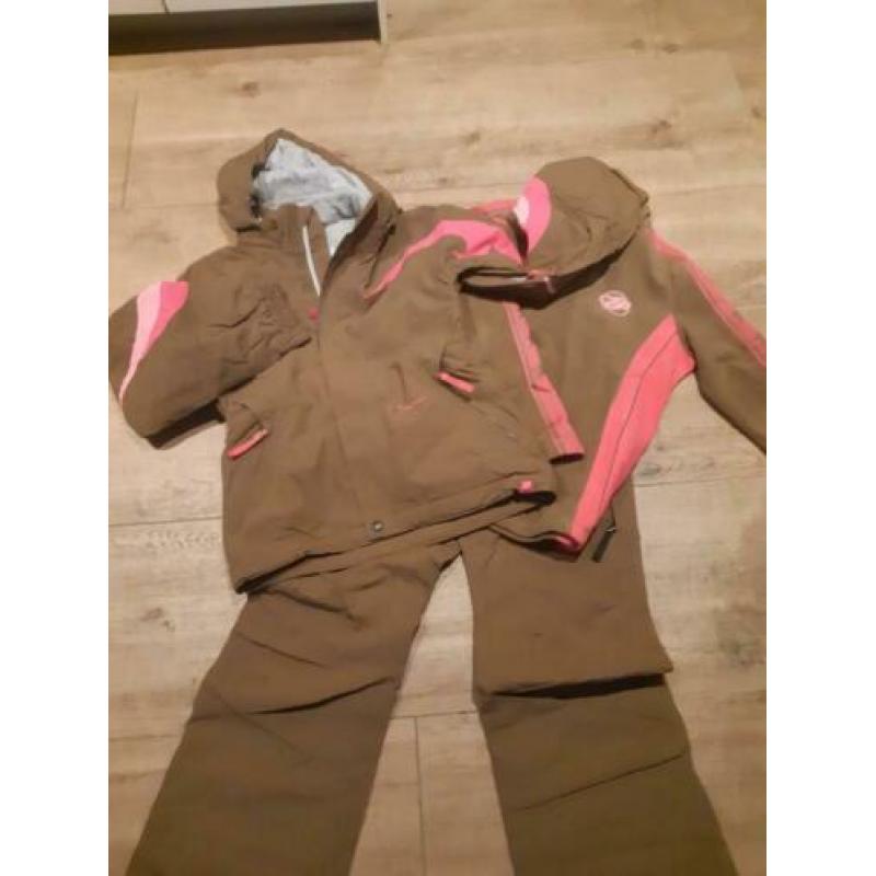 Protest skijack skibroek fleece maat small 36 groen