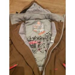 Protest skijack skibroek fleece maat small 36 groen