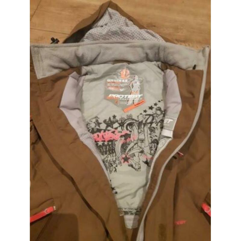 Protest skijack skibroek fleece maat small 36 groen