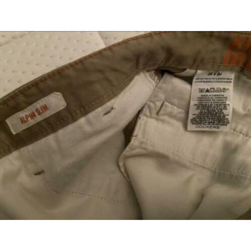 Dockers chino (broek) Alpha Slim Khaki maat 36/34