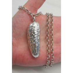 Zilveren jasseron ketting met bijzondere hanger nr.1644