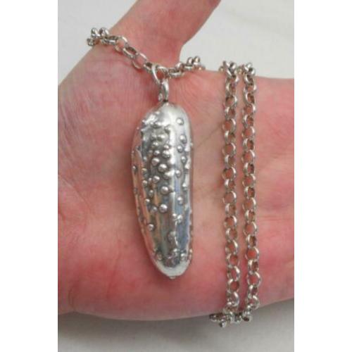 Zilveren jasseron ketting met bijzondere hanger nr.1644