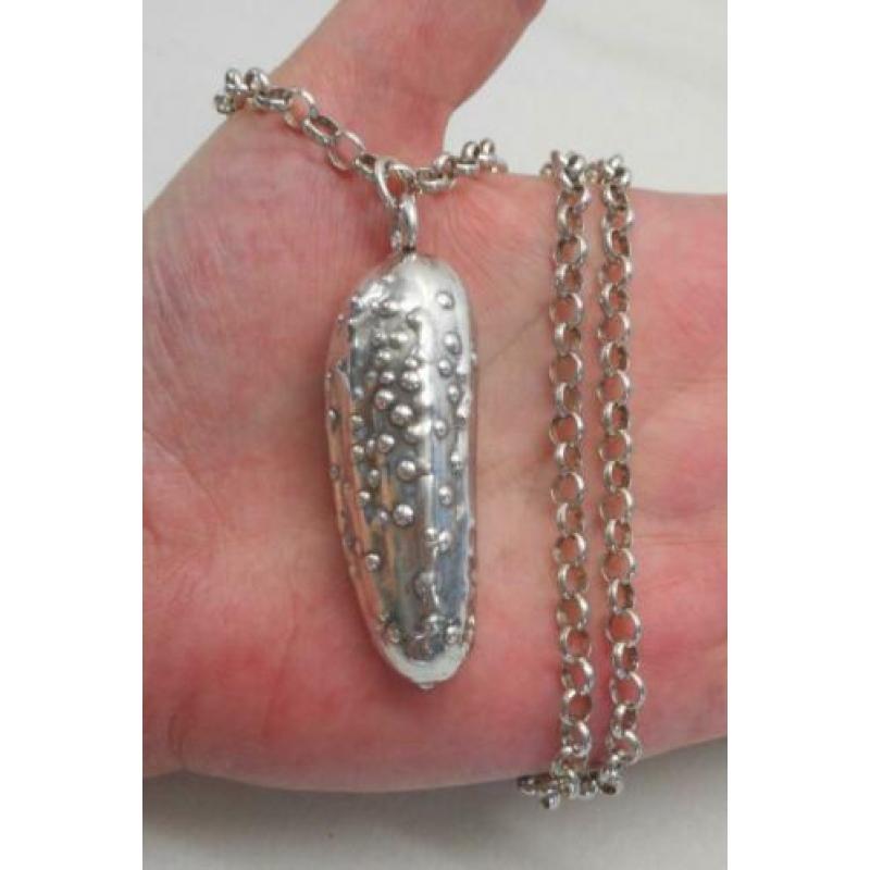 Zilveren jasseron ketting met bijzondere hanger nr.1644
