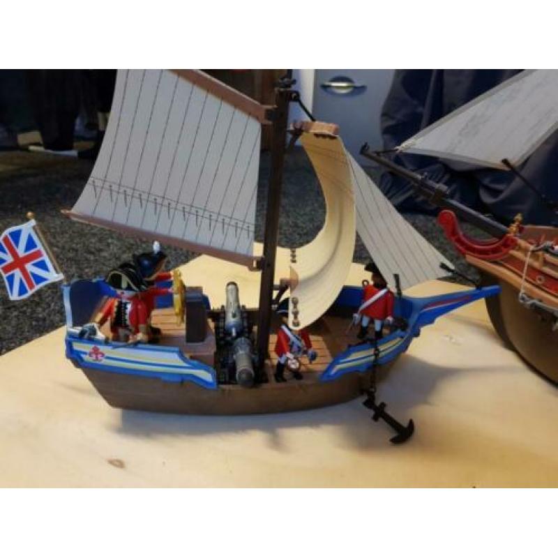 Playmobil Piratenboot en Engelse boot