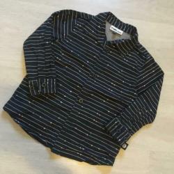 Als nieuw! POMPdeLUX blouse mt 92/98 blauw Overhemd bloesje