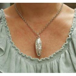 Zilveren jasseron ketting met bijzondere hanger nr.1644
