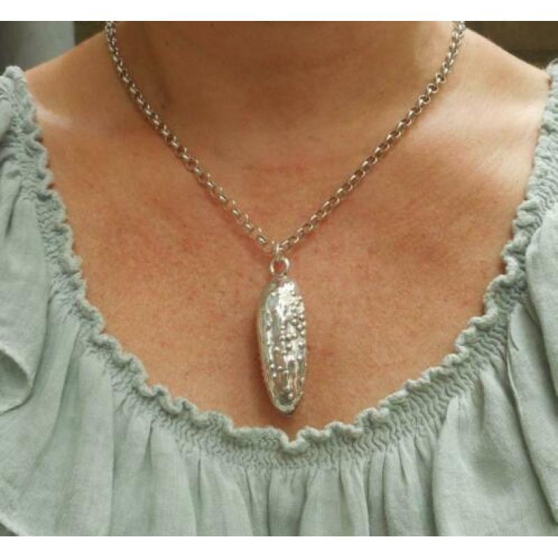 Zilveren jasseron ketting met bijzondere hanger nr.1644