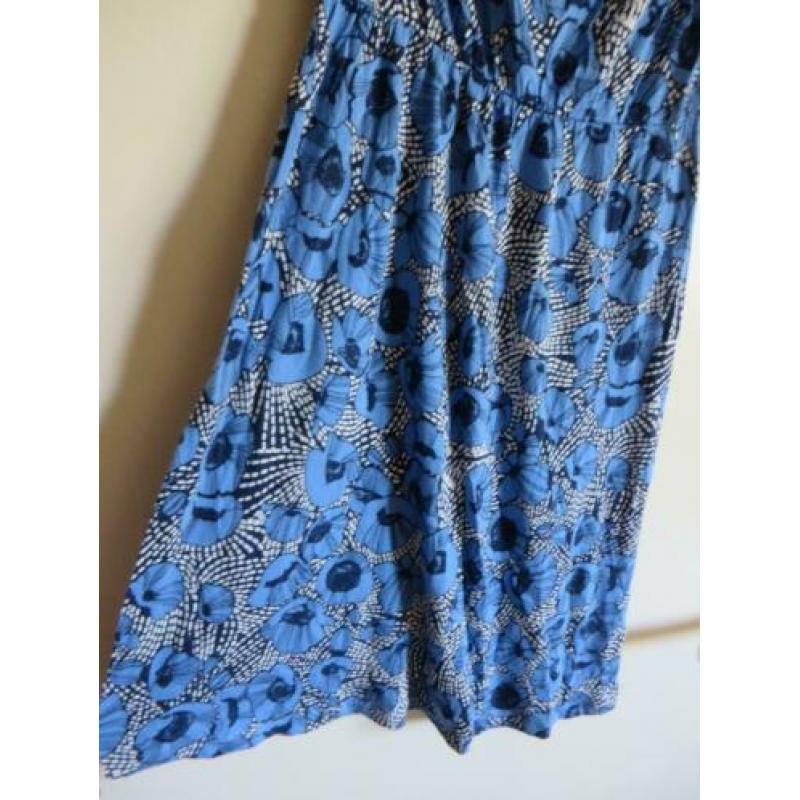 Blauw bloemen bloemenprint jurk jurkje zomer H&M 36 S