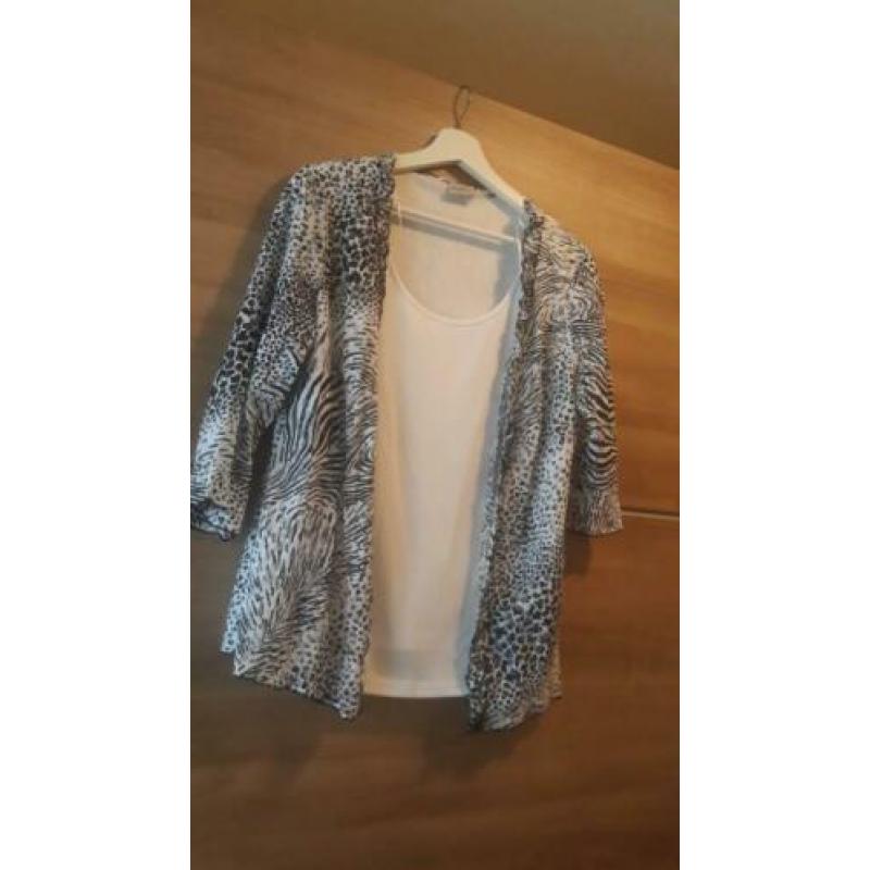 Canda blouse met vaste top maat 42 zgan
