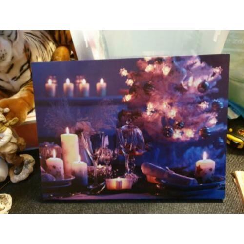 licht gevend kerst schilderij