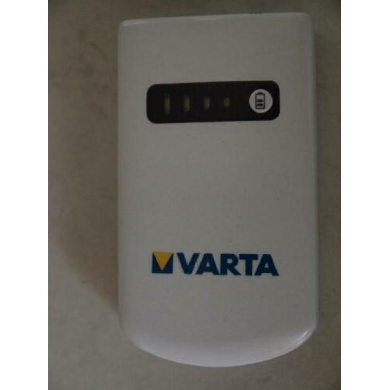 Varta V-Man powerbank 1800 mAh compleet met toebehoren.