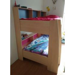 Hoogslaper stapelbed 2p matras 90x200